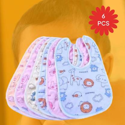 house of common Baby Button Bibs Apron for Waterproof3109