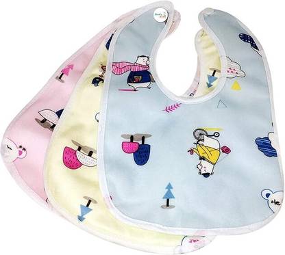 Vadhavan 3pcs/set Pure Cotton 360 Round neck Baby Bibs