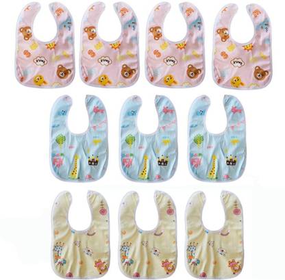 SYGA 10pcs Baby Bib Baby Bandana Dribble Bib Newborn Toddler-Assorted Colour & Design