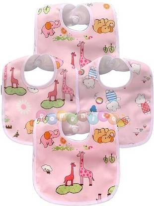 Vadhavan Water Resistant-Premium Super Quality Soft Cotton Daily Use Button bibs (4 BIBS)
