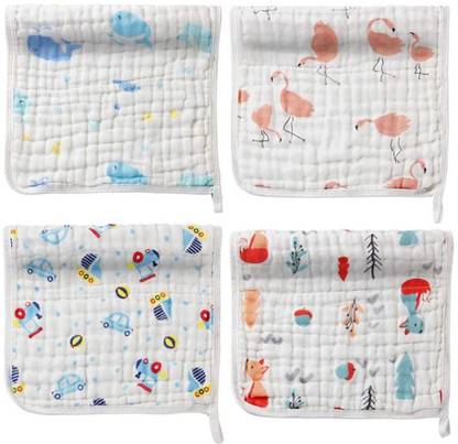 Mom's Home Organic Muslin Burp Cloths Set / Napkin / Towel For Newborn Babies 50X30CM