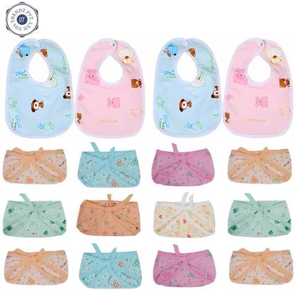 YOS TRENDZ Newborn Care Set with Langot, Bibs & Accessories