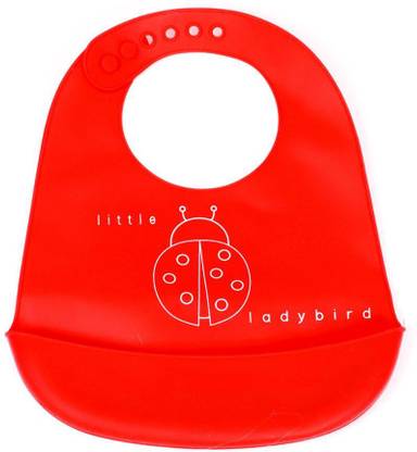 CHILD CHIC Soft Silicone Waterproof Baby Bib with Adjustable Buttons for Mess-Free Feeding