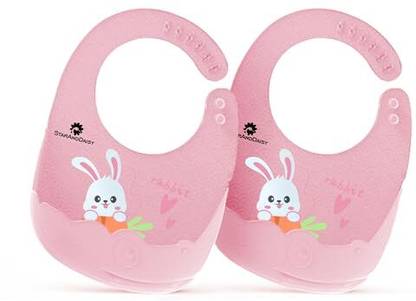 StarAndDaisy Soft Silicon Rabbit Printed Bibs for 3 to 6 Years Baby Girl & Boys