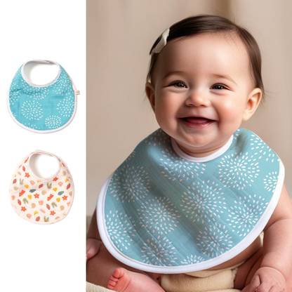 TIDY SLEEP Muslin Bibs for baby Bibs Apron for Feeding and Drooling
