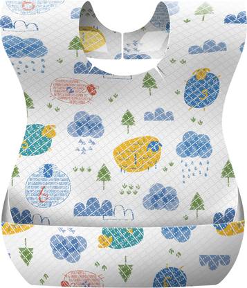 LuvLap Disposable Baby Bibs, 20 Pack Soft Travel Bibs for Feeding Infant Babies,