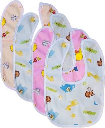 smilykid waterproof, super soft cotton daily use, elegant and stylish velcro bib for baby