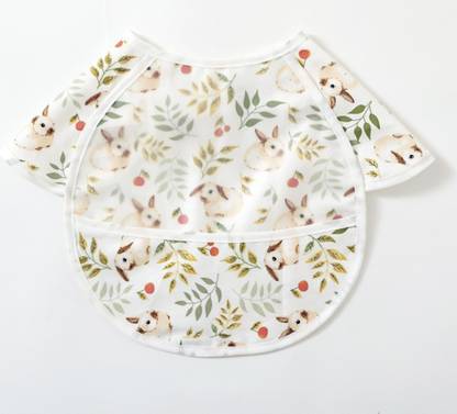 prajmi Waterproof Baby Bib with Pocket, Soft, Lightweight for 6+ Months Babies