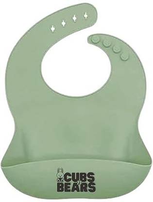 Cubs N Bears Adjustable Soft Feeding Pocket for Babies (Silicone Bib)