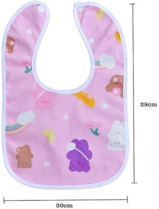 QUIFY Bibs with Adjustable Snap Button Closure, Super, Soft, Comfortable , Set of 3