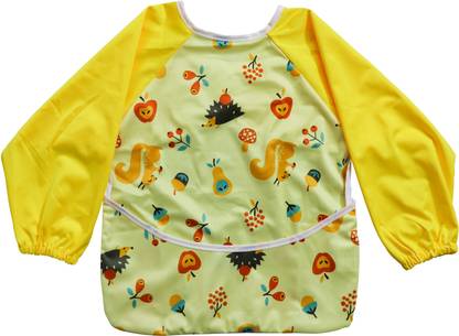 LuvLap Baby Long Sleeve Bib, Toddler Children's Leak-Free Baby Bib with Sleeves,
