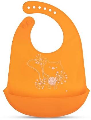 NANNY PENNY Silicone Baby Bibs for Feeding & Weaning Babies & Toddlers,Waterproof, Pack of 1