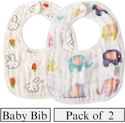 Wooattire Muslin Bib for New Born Baby Ultra Soft Skin Friendly,Lightweight & comfortable