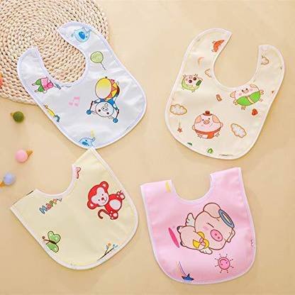 Vadhavan Waterproof and Quick Dry Baby Bibs Pack of 4