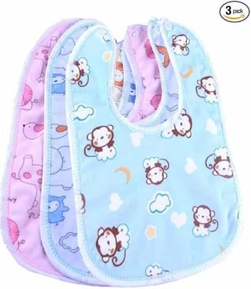 Vadhavan Cotton Baby Bibs with Titch Button|Soft Cotton Washable for Babies