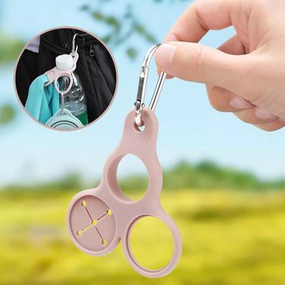 Kickzu 1Pc Water Bottle Clip, Silicone Water Bottle Carrier with Carabiner Hook Clip Bicycle Bottle Holder