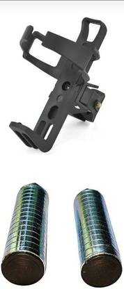 CYCLOWN ADJUSTABLE CYCLE BOTTLE HOLDER WITH 2 PCS SILVER COLOR CYCLE AXLE FOOT REST. Bicycle Bottle Holder