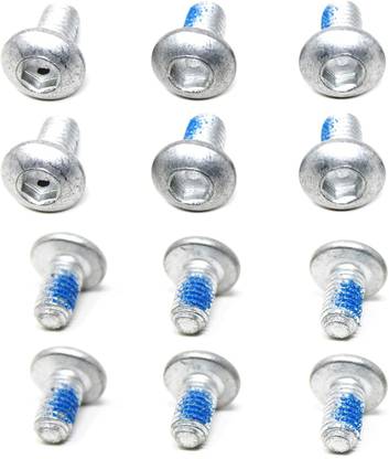 Onbicle Bicycle Disc Brake Rotor Bolts Screws For MTB Cycle M5x10mm Durable (12pc) Bicycle Brake Disk