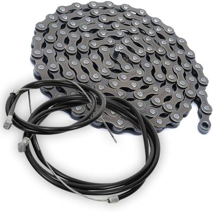 Onbicle Cycle Chain 116 Link with Brake Cable Wire Inner/Outer all Bicycle Speed Chain Bicycle Brake Disk