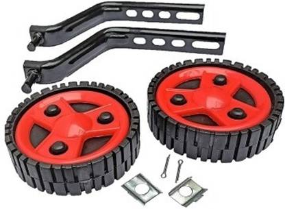 IndiaLot Bicycle Side Supporter Wheel Training Adjustable Wheel Set for 14 to 20 inch Bicycle Brake Disk