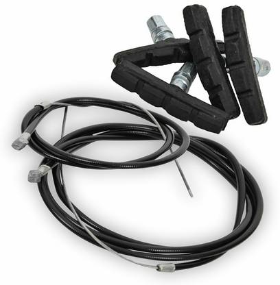 Onbicle Bicycle Brake Shoes 4pc with Brake Wire, Power Brake Pads Brake Rubber Set Bicycle Brake Disk