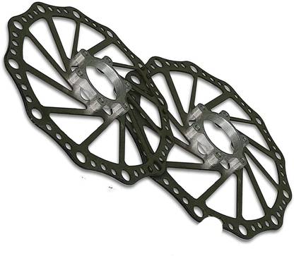 Onbicle Cycle Disc Brake Plates with ring for Bicycle High Strength plate brakes (2pc) Bicycle Brake Disk