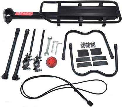 NSV Cycle Carrier Aluminum Alloy Adjustable Rear Rack 110 Lbs Capacity Aluminium  Bicycle Carrier