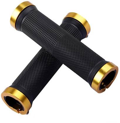 PRAKMO Golden Cycling Lock-on Anti-Slip Bicycle Handle Grips (Golden) Bicycle Handle Grip