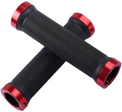 ABC AMOL BICYCLE COMPONENTS Premium Quality Cycling Lock-on Anti-slip Bicycle Handle Grips, Color- Red Bicycle Handle Grip