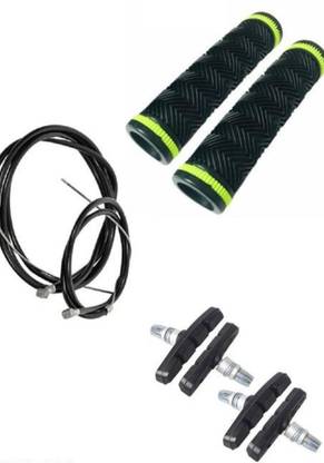 Bazz Cycle handle grips set with wire set and brake shoes Bicycle Handle Grip