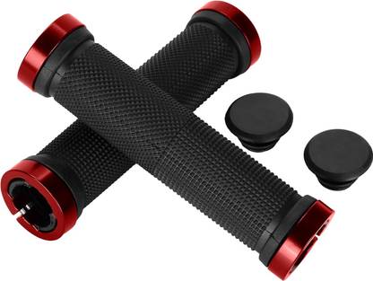 DSTECHBAR Bicycle Grip Cycling Lock-on Anti-Slip Cycle Handle Grips 1pair (Red) Bicycle Handle Grip