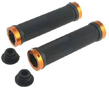 Sacriti "Rubber Hand Grip for MTB BMX:- Premium Quality, Accessory for Bicycles. ( Lock) Bicycle Handle Grip