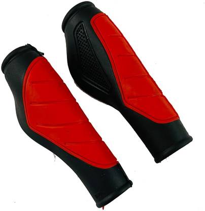 ShreNik Cycle Handlebar Grip Black-Red Dual Color Non Toxic Soft Rubber Anti-slip Bicycle Handle Grip