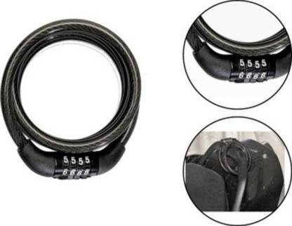Hitman Lock 4 Digit Security Resettable Self Coiling Combination Cycle Lock