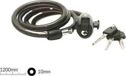 Calibre CABLE LOCK 10MM*1.2 METER HIGH-STRENGTH STEEL FOR BICYCLE, MOTORCYCLE, HELMET Cycle Lock