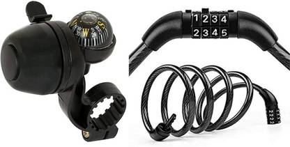 GAUTAM INTERPRISES Combo of Cycle fix password lock & kampas bell Cycle Lock