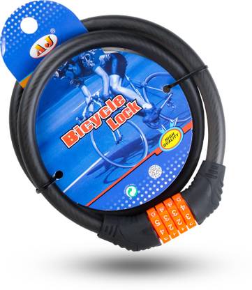 OXYGEN Combination Cycle Lock Cable with 4-Digit Resettable Code & Vinyl Coating Cycle Lock