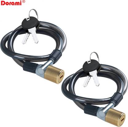 Dorami Cable Locks | Cycle Bike Lock | Helmet or Scooter (Pack of 2) Cycle Lock