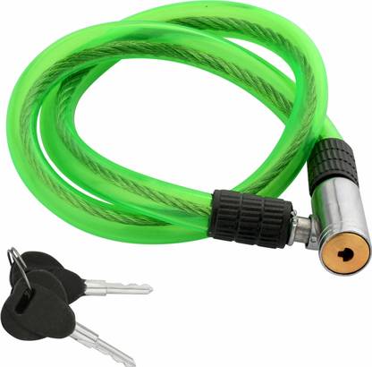 KONIO Bike Locks | Cable Lock | Cycle Locks | Helmets or Scooters (Pack of 1)(Green) Cycle Lock