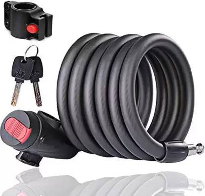 SRPHERE Cycle Key Lock With Bracket Holder, Bicycle, Bike, Helmets Lock with 2 keys Cycle Lock