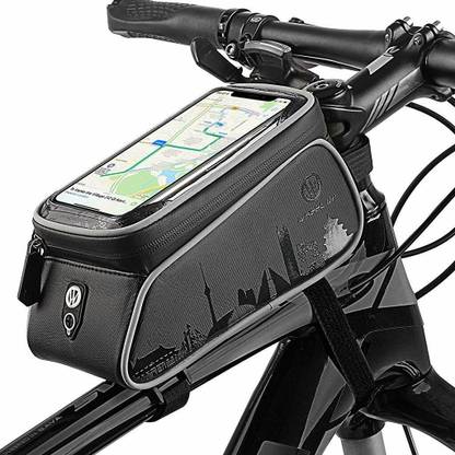 PROBEROS Bike Phone Mount Bag, Bicycle Frame Bike Handlebar Bags With Waterproof Bicycle Phone Holder