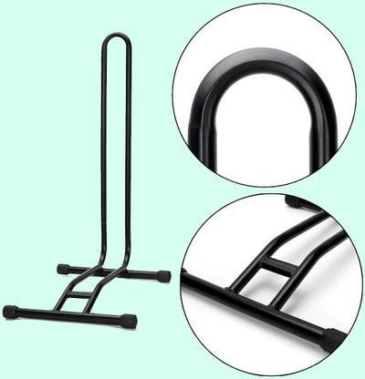 IndiaLot Bicycle Parking Stand, Bicycle Floor Parking Holder Stand Black 0003 Bicycle Rack