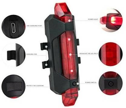 SIDDIVINAYAK CREATION RECHARGEABLE BICYCLE FRONT WATERPROOF LED LIGHTS(PACK OF 2 Bicycle Rack