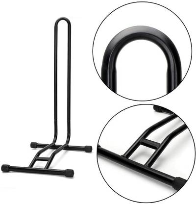 IndiaLot Bicycle Parking Stand, Bicycle Floor Parking Holder Stand Black 0007 Bicycle Rack