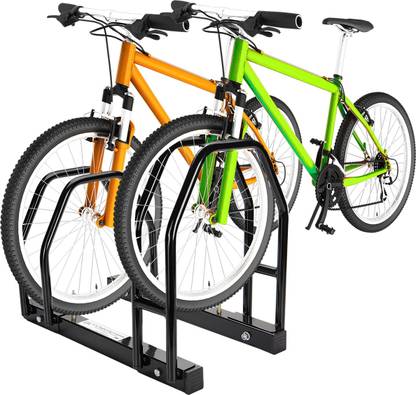G A ENGINEERING CO Floor-Mount Staggered Bicycle Parking Stand: Securely Store 2 cycles Bicycle Rack