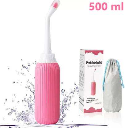 URBANMAC 500ml Portable Retractable Travel Bidet with Bag/2 Nozzles Manual Bidets