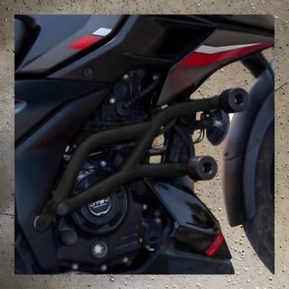 RS ACESSORIES HUB NEW STYLE Heavy Quality Metal Crash guard With 4 Slider For Pulsar N 160