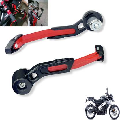 Generox CNC Aluminium Lever Guard Red For Pulsar NS 200 Bike Crash Guard