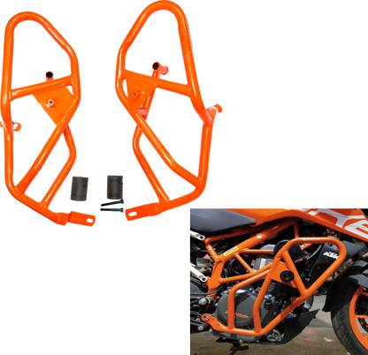 acube mart Crash Guard FOT KTM Duke 125, 250, 390 cc BS-4 & Bs-6 with 2 Slider (Orange)