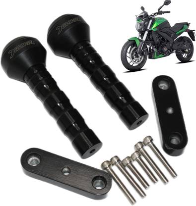 OBEROI'S TRADERS Dominar 250 / 400 Black CNC Frame Sliders Bike Crash Guard / Leg Protector